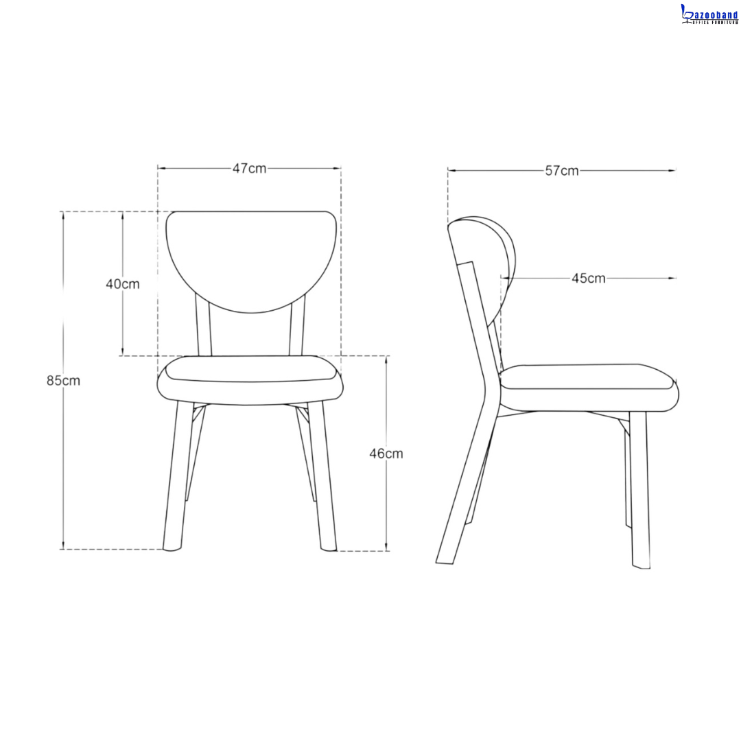 صندلی رستورانی پایه ثابت با کد P600