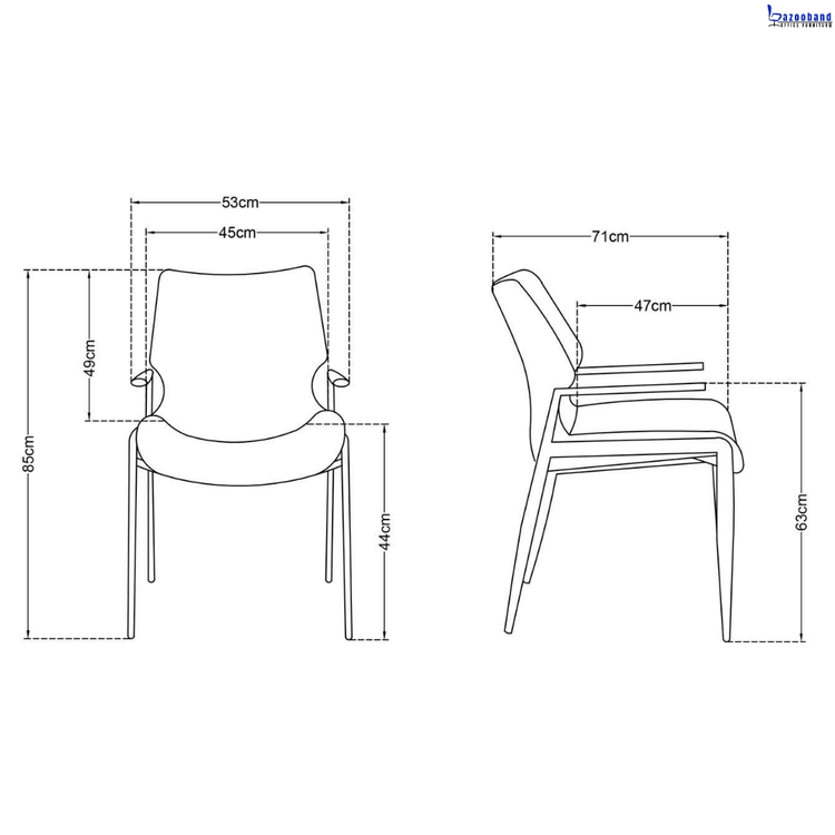 صندلی پایه ثابت کد P500