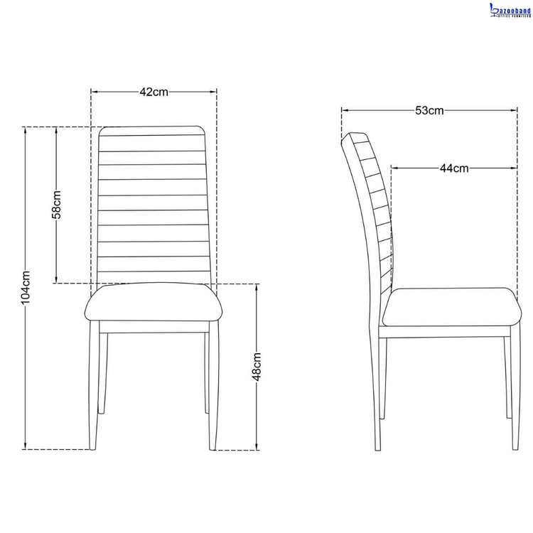 صندلی رستورانی پایه ثابت کد P100