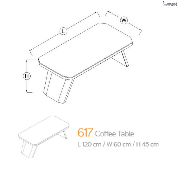 میز جلو مبلی یا کافی تیبل مدرن کد 617