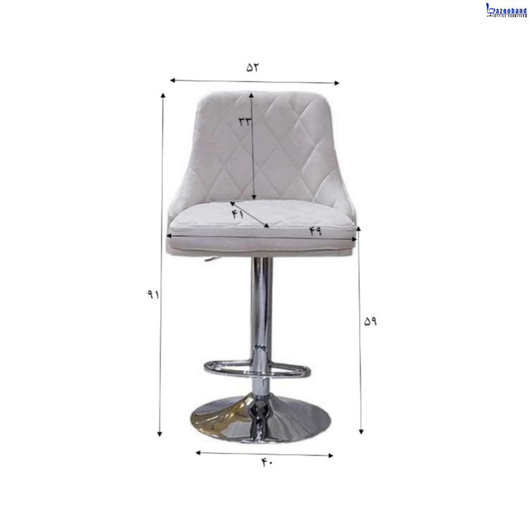 صندلی کانتر دوبل مدل پولین