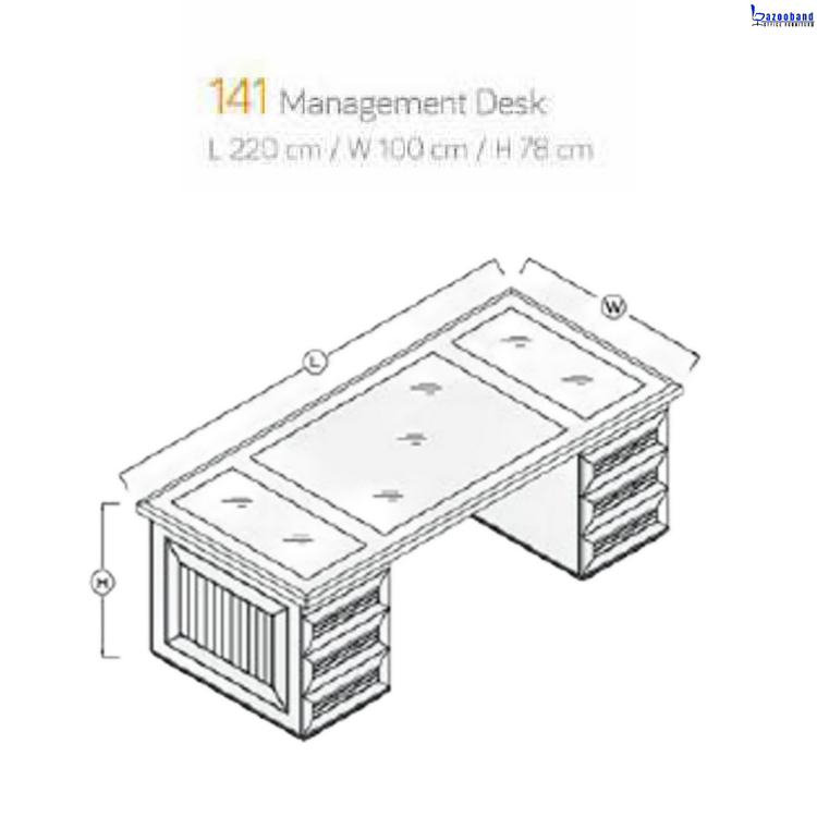 میز مدیریت ام دی اف کد 141
