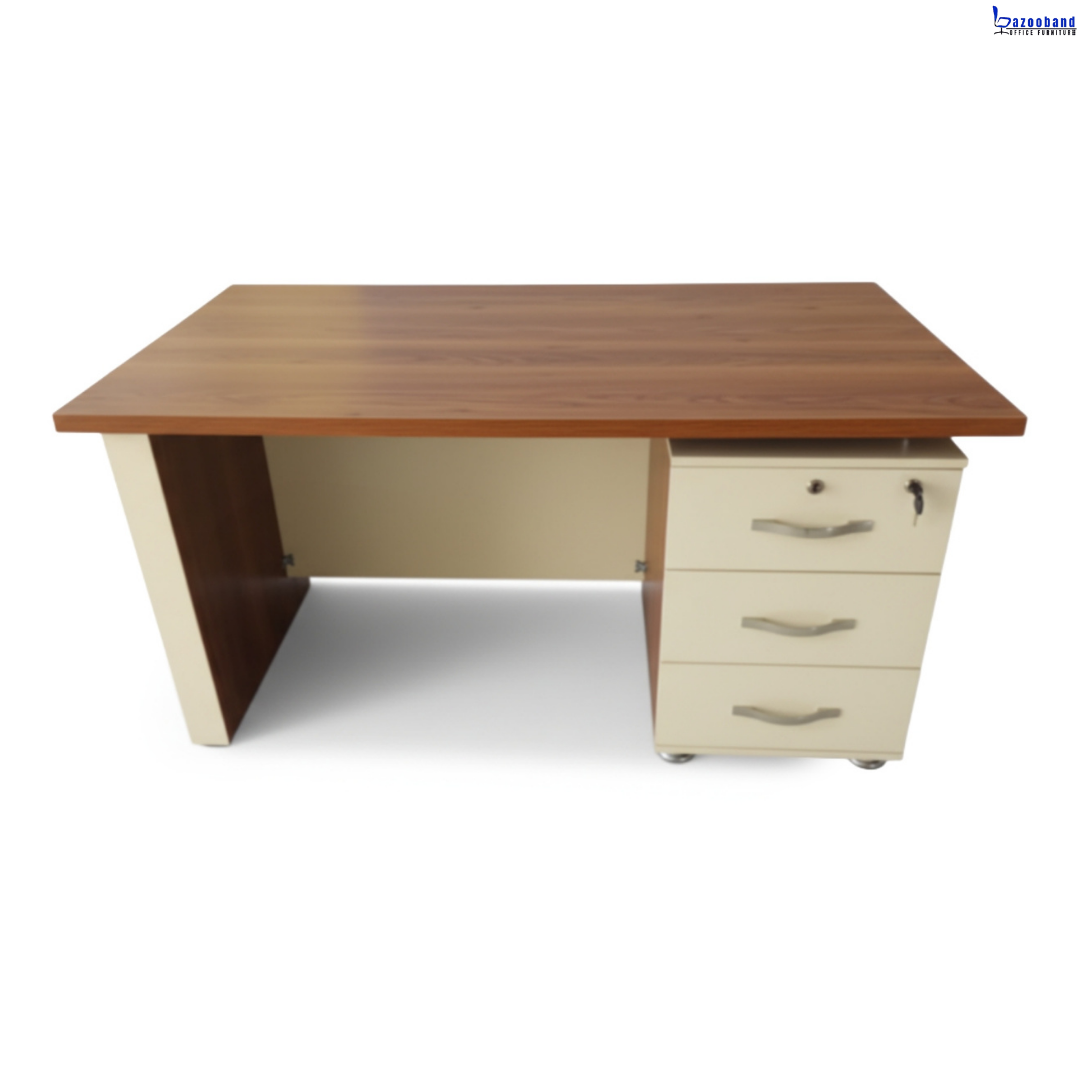 میز اداری ملامینه و ام دی اف مدل لوتوس