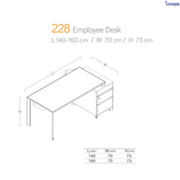 میز اداری ام دی اف کد 228