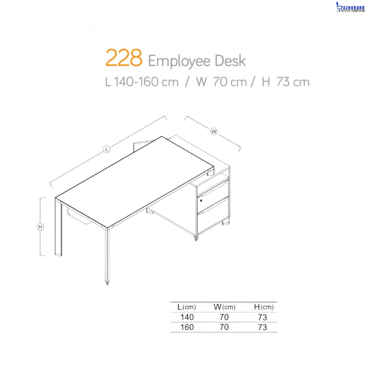 میز اداری ام دی اف کد 228