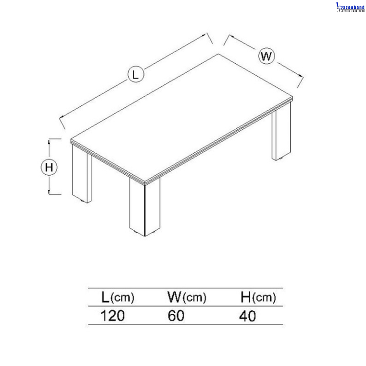 میز جلو مبلی یا کافی تیبل کد 637