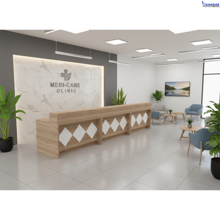 میز کانتر و پذیرش طرح لوزی