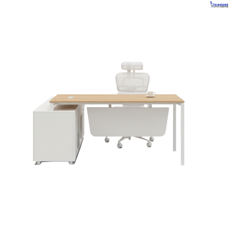 میز اداری تلفیق ام دی اف و فریم فلزی با کد 150