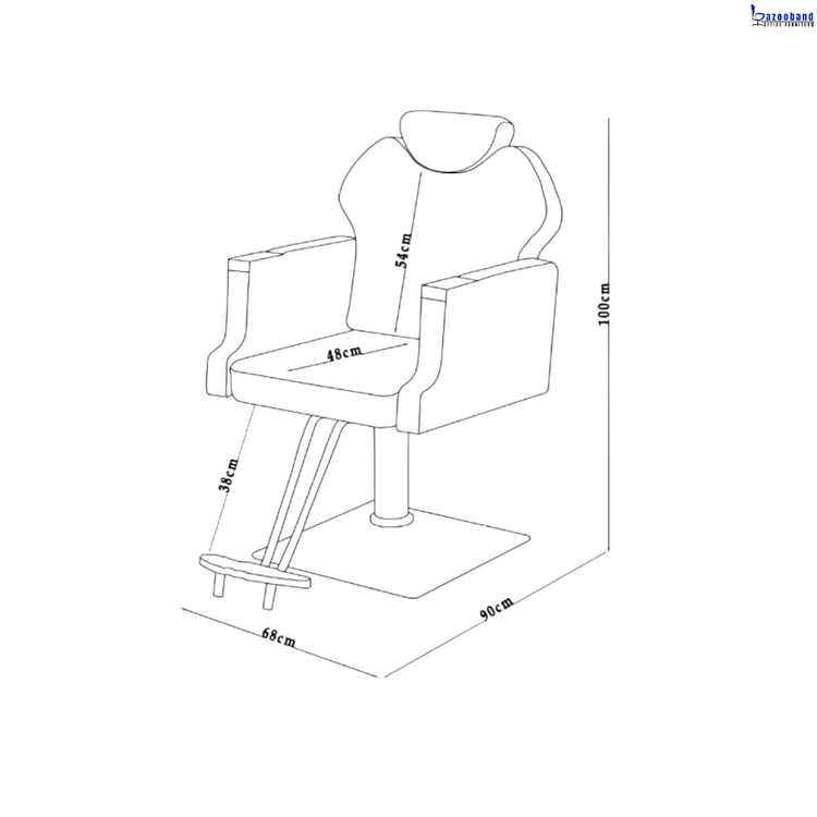 صندلی جک پدالی آرایشگاهی مدل گلایل کد 439