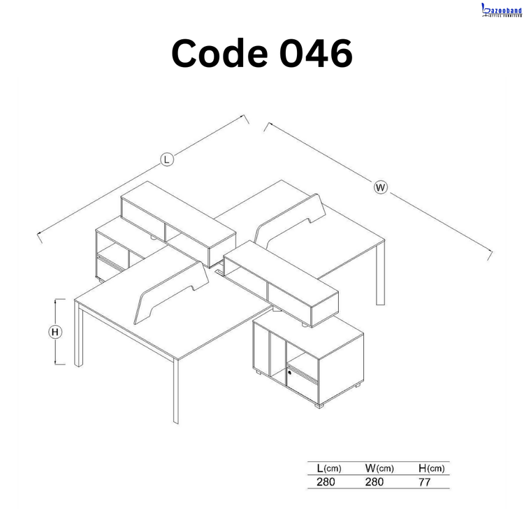 میز کار گروهی ام دی اف کد 046