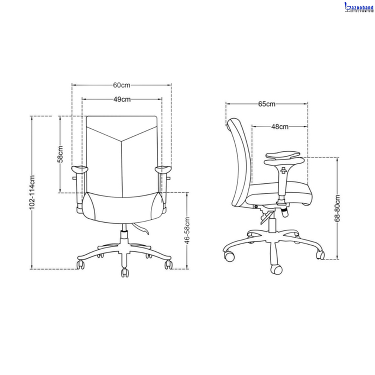صندلی کارشناسی با قابلیت چرخش ۳۶۰ درجه کد T60B