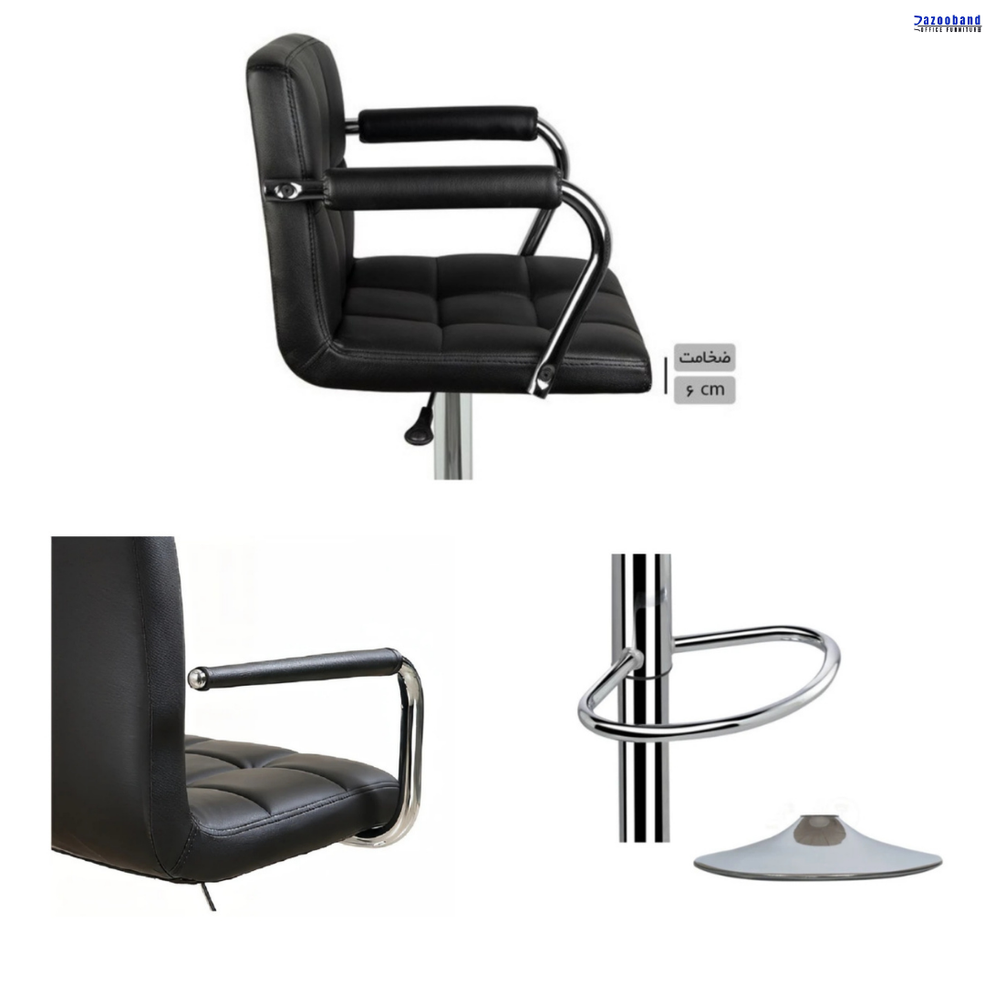 صندلی کانتر مدل کیوب دسته دار