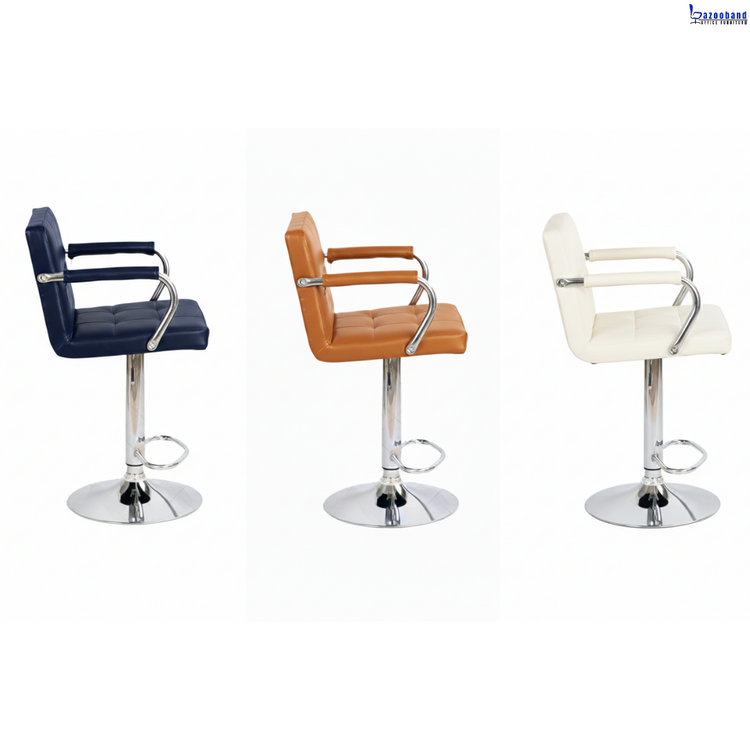 صندلی کانتر مدل کیوب دسته دار