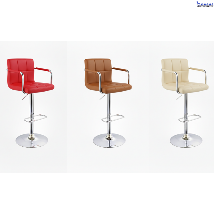 صندلی کانتر مدل کیوب دسته دار