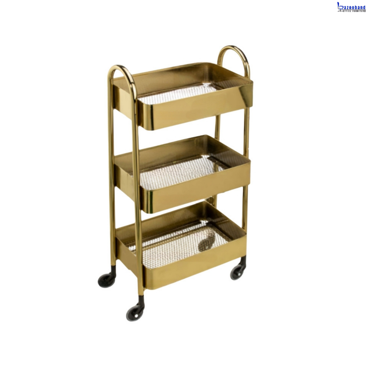 ترولی کنار آینه آرایشگاهی فلزی کد 2056