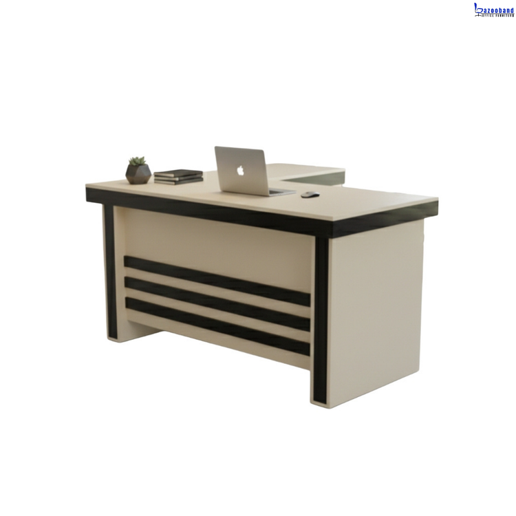 میز اداری با ال همسطح و پایه باکسی مقاوم