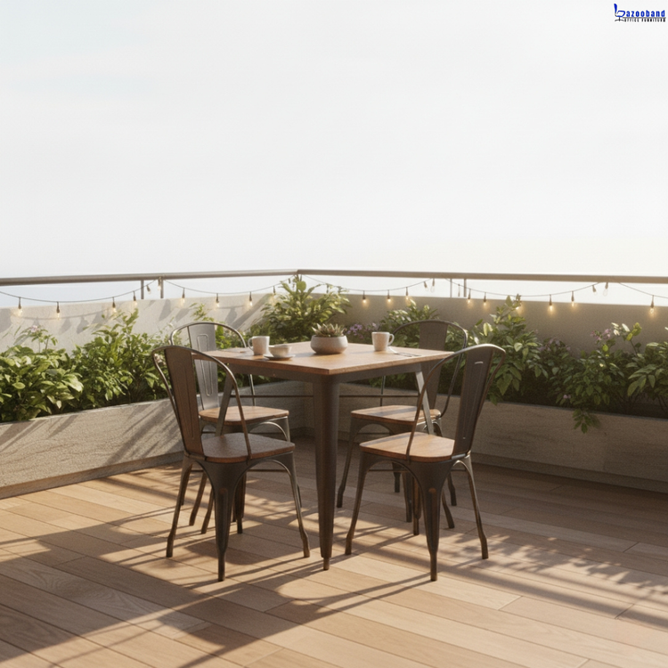 میز ناهارخوری فلزی مدل تولیکس