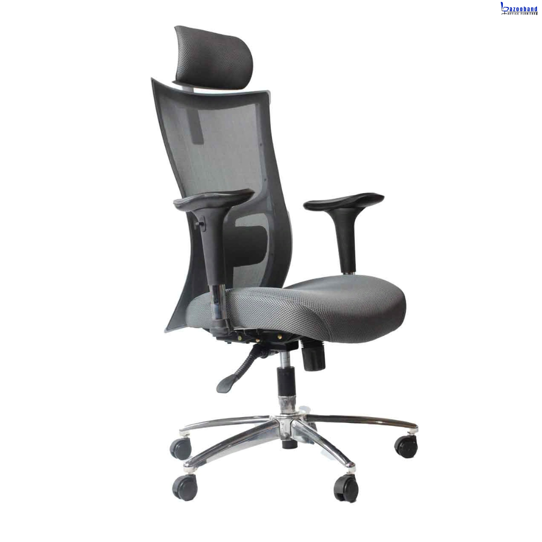 صندلی مدیریتی چرخ دار و جک دار مش توری با کد L80-ZM