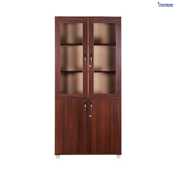 کتابخانه اداری چهار درب ویترین دار کد 413