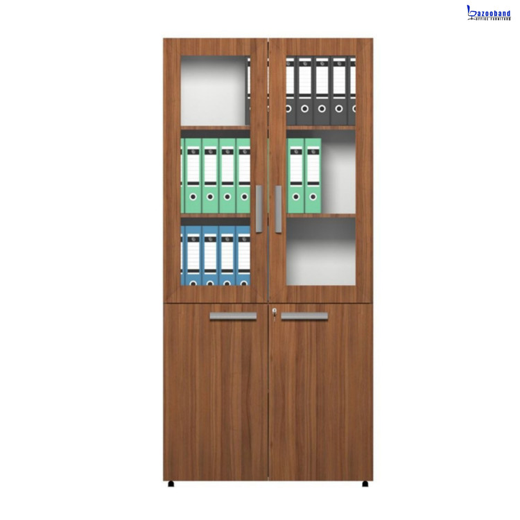 کتابخانه اداری چهار درب ویترین دار کد 413