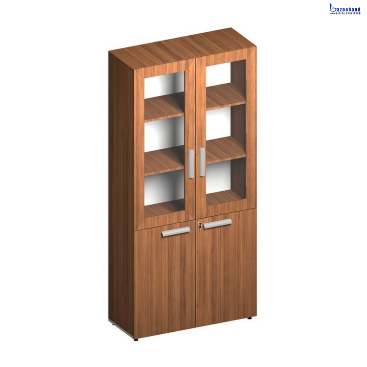 کتابخانه اداری چهار درب ویترین دار کد 413