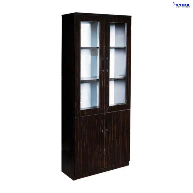 کتابخانه اداری چهار درب ویترین دار کد 413