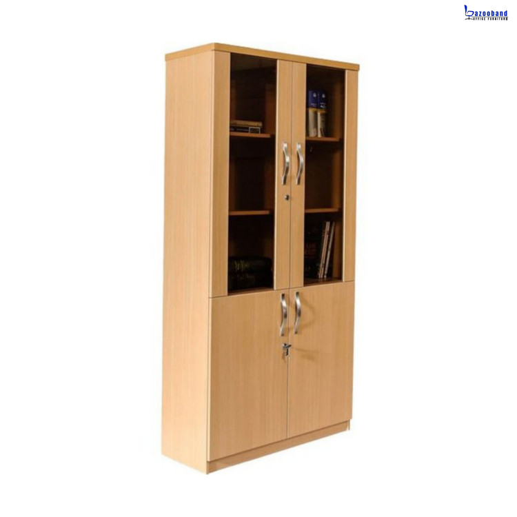 کتابخانه اداری چهار درب ویترین دار کد 413