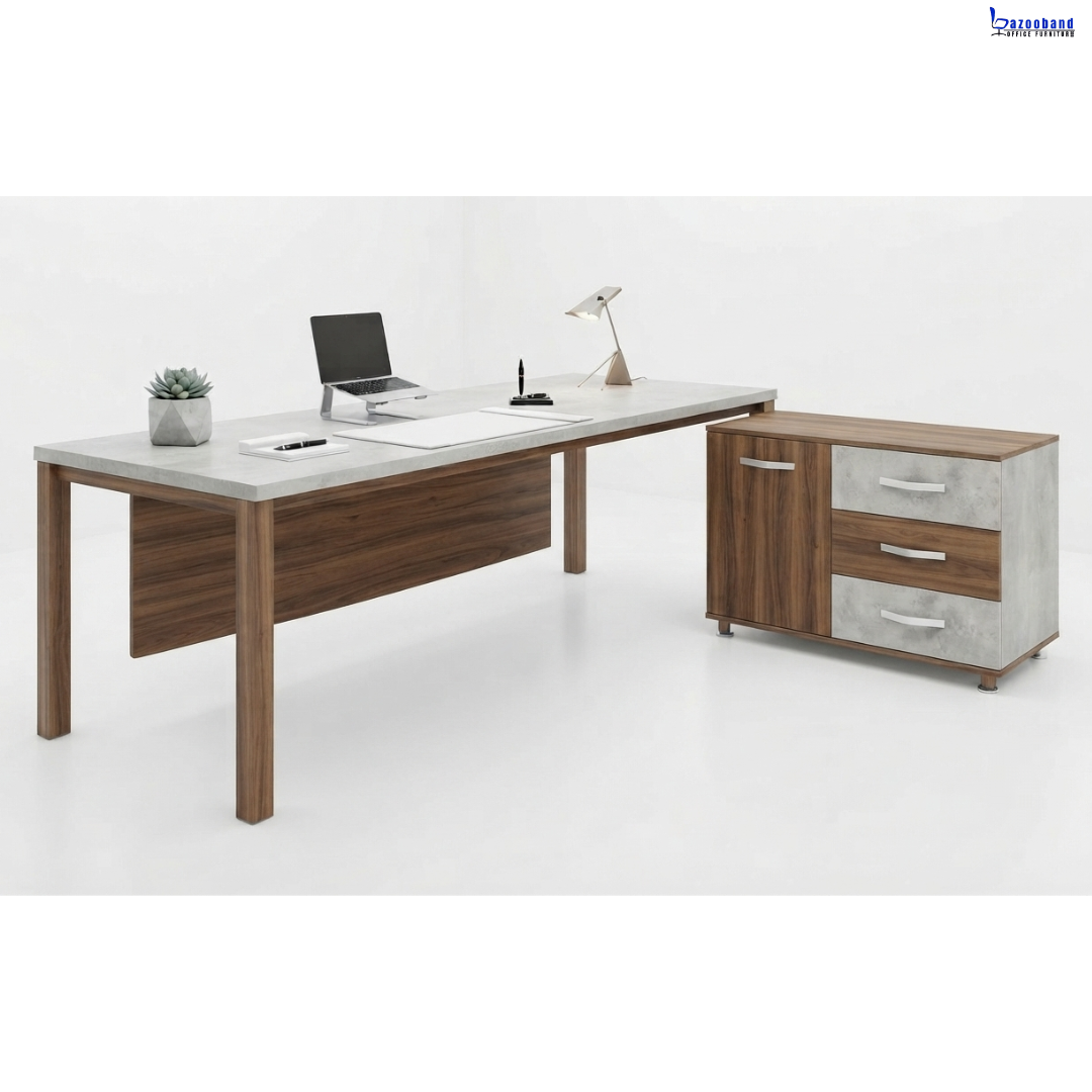 میز اداری پایه فلزی کد F118