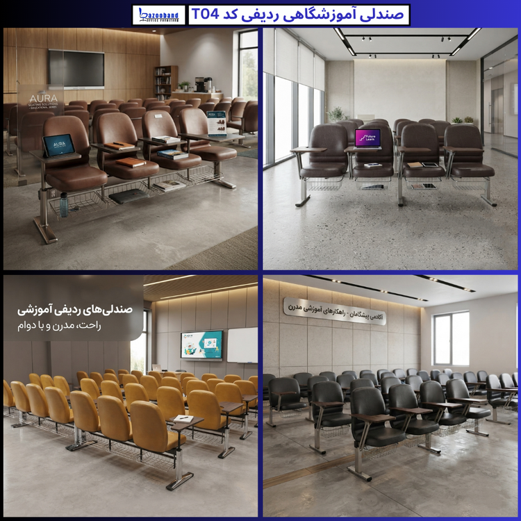 صندلی آموزشگاهی ردیفی کد T04-4N-DU